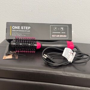 One Step Hair Dryer and Styler - Pink and Black